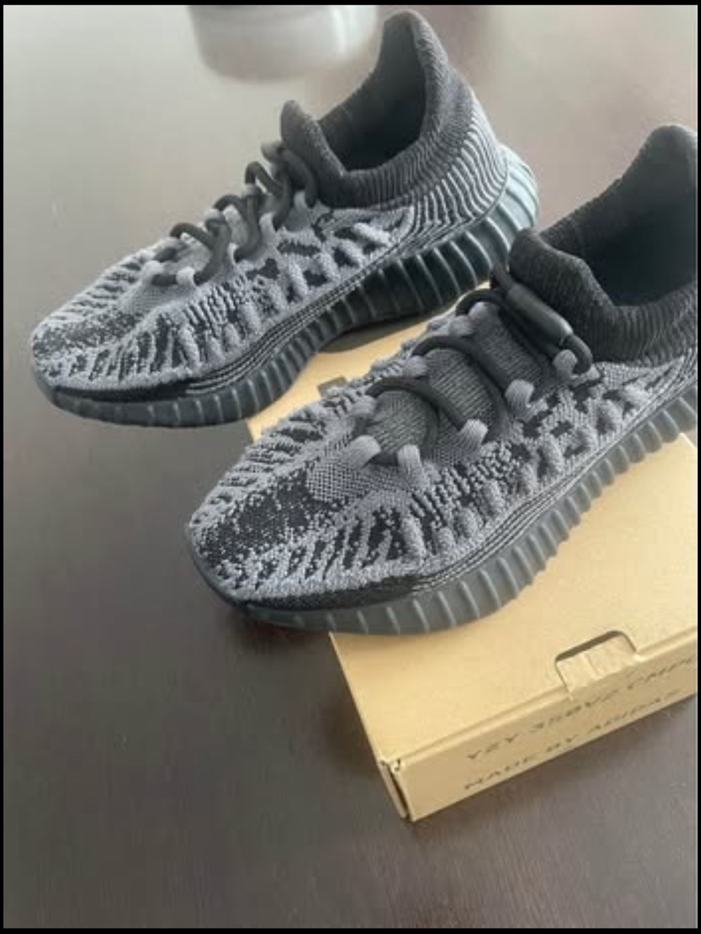 adidas Kids Charcoal & Black Knit Sneakers